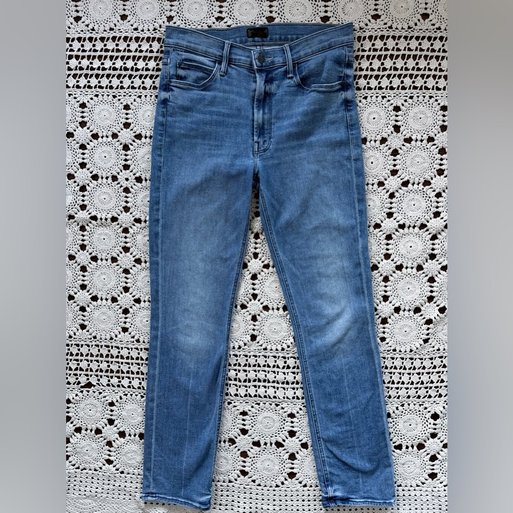 Mother The Mid Rise Dazzler Ankle Jeans We The Animals Size 27 Soft Stretchy - Picture 3 of 16